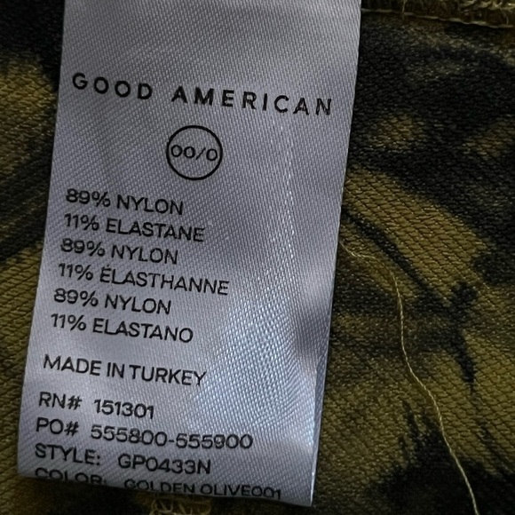 Good American Tie Dye Athletic Leggings | Black/Yellow | XS (00-0) - Picture 6 of 6